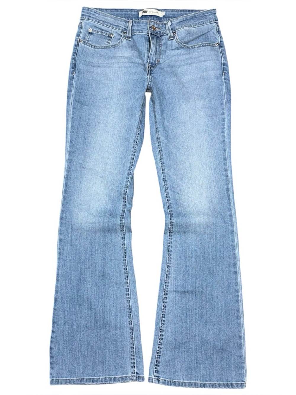 Levi’s 518 Bootcut Jeans Low Rise Size 7 / 28 x 32 Light Blue Denim Y2K Cowgirl